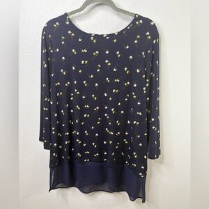 Chaus Large 3/4 Length Sleeve Blouse